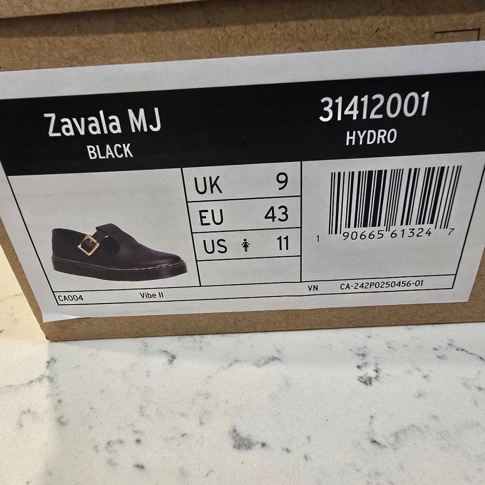 Dr. Martens Zavala Chunky Mary Jane Platform T-Bar Leather Shoes Men's 10 Black - Picture 10 of 10